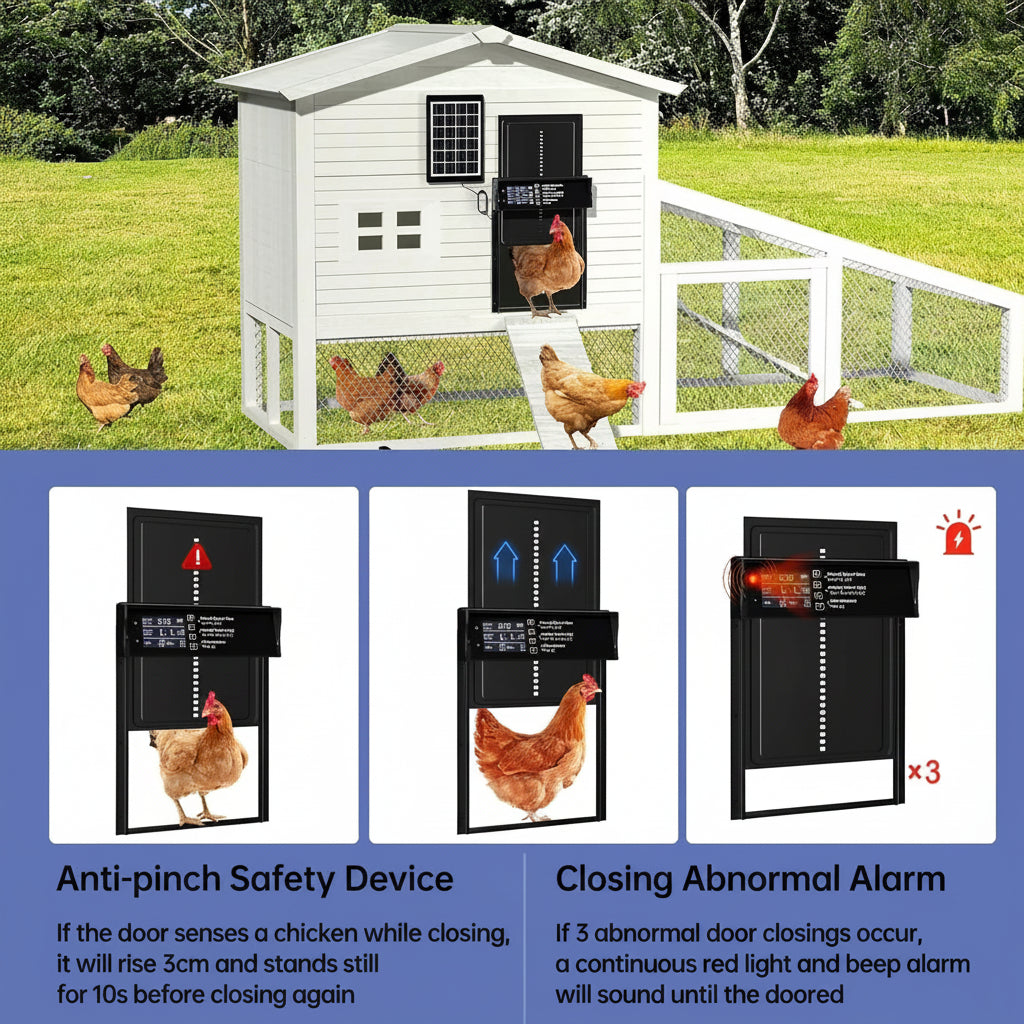 CoopGuard™ Auto Door - Protect your flock—automatically, day and night.